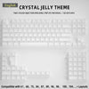 White crystal jelly theme double-color injection molded PBT+PC keycaps for mechanical keyboards