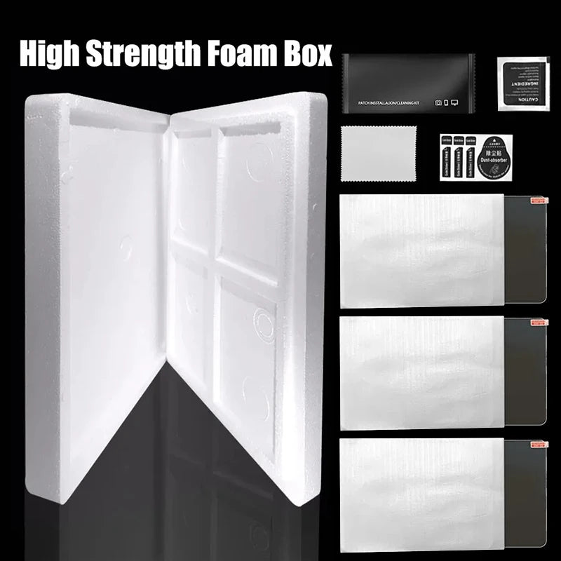 A set of high strength foam boxes for protecting electronic devices.