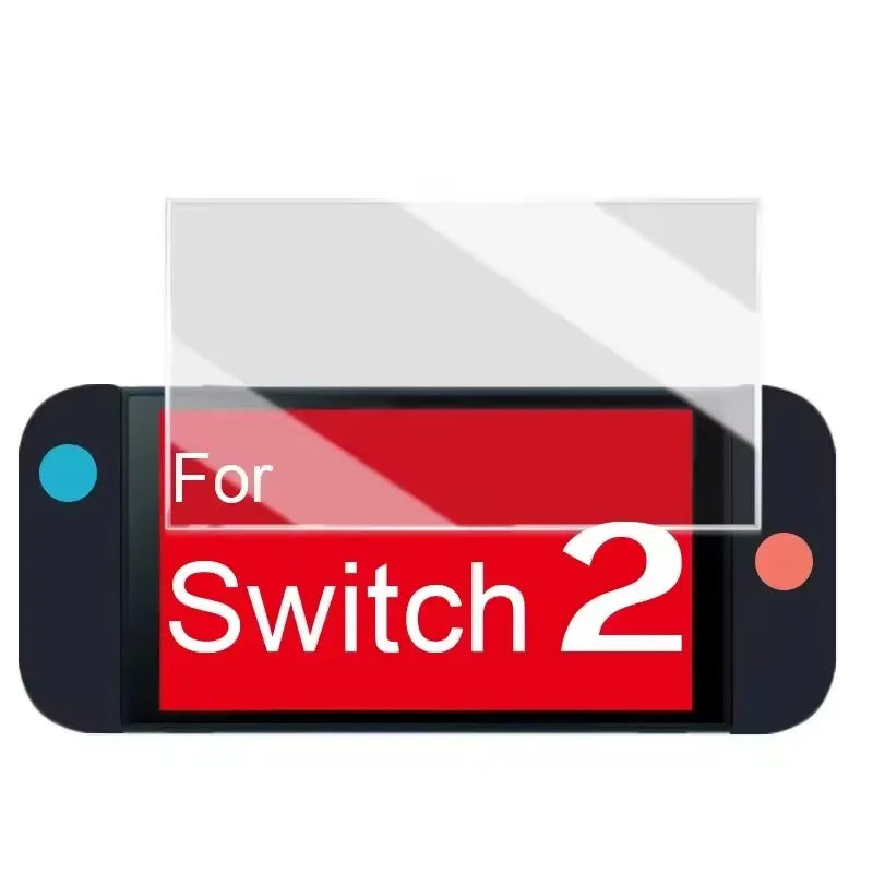 Klares gehärtetes Glasschutzscreen für eine Nintendo Switch Konsole.