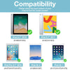 Compatibility chart showing compatible iPad models for a 9.7-inch screen protector.