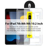 Protector de pantalla de vidrio templado transparente para iPad, compatible con modelos de 7ª, 8ª, 9ª y 10.2 pulgadas.