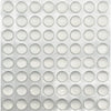 A sheet of transparent silicone keyboard stickers designed for long nails.