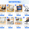 Schwarzer 360-Grad-Drehhalter für Tablets und Mobilgeräte.