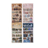 A collection of retro 3D relief book gallery stickers for scrapbooking featuring various book designs and textures.