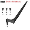 Black art cutting tool set with three interchangeable blades at 15, 30, and 45 degrees