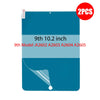 A blue paper-feel screen protector for an Apple iPad, showing a curved design.