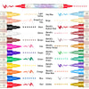 A collection of various colored nail art graffiti dotting pens in different tips and colors.