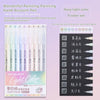 A set of 9 hazy light color hand account pens for painting and writing