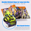 Anime-inspired gaming mouse pad featuring colorful characters and durable stitched edges