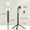 A black magnetic golf monopod tripod with a flat plate and non-slip rubber for swing recording.