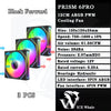 مروحة تبريد سوداء Prism 6PRO بقياس 12 سم مع محامل هيدروليكية وواجهة LED ARGB PWM