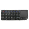 طقم لوحة مفاتيح وفأرة لاسلكية متعددة الوظائف سوداء بتصميم QWERTY