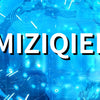 Une main pointe vers le texte MIZIQIER sur un fond numérique bleu avec une main robotique visible.
