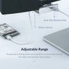 A multi-port USB 3.0 hub with an adjustable clip is shown being mounted onto a monitor screen.
