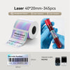 Roll of anhydrous ethanol thermal transfer stickers with a barcode and various adapted models