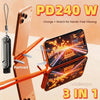 A 3-in-1 phone stand featuring an orange frame that allows for hands-free viewing of a smartphone in portrait or landscape mo