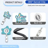 A set of acrylic nurse badge reels featuring a stylish print and a back clip, with a retractable design.