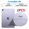 A 2PCS tempered glass screen protector for an iPad Mini 6, compatible with models A2567, A2568, and A2569.
