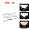 Ten LED bulbs displayed in three color variations: Cold White, Nature White, and Warm White.