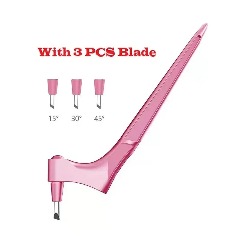 A pink 3PCS blade art cutting tool with adjustable angles of 15, 30, and 45 degrees.