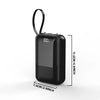 Batterie externe portable noire à grande capacité avec poignée.