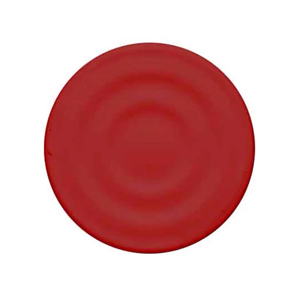 A round, deep red silicone ripple grip magnetic phone stand.