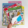 A colorful set of phonics teaching aids including alphabet cards and magic letter endings for early childhood education