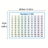 A grid showing numbers 1 through 120 arranged in a rectangular format with dimensions of 28.5cm by 21cm.
