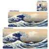 Extra-large mouse pad featuring a detailed illustration of The Great Wave of Kanagawa