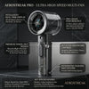 A black AeroStreak Pro multi-fan device showing its features and design details.