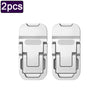 Two silver portable aluminum alloy laptop stands for adjustable viewing angles