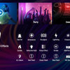 A screen displaying 20 featured special effects including HSI, Party, Emergency, Candle, and various flash effects.