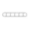 A clear silicone cable organizer and winder set with multiple slots for managing cables.