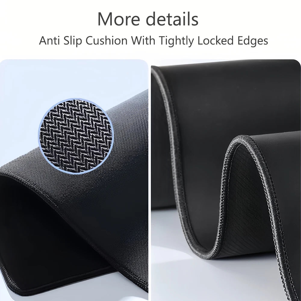 Black anti slip cushion with tightly locked edges mouse pad
