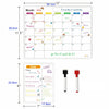 A magnetic dry erase planner board with a July calendar and a note section, measuring 38.1cm by 29.2cm.