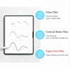Comparison of three types of screen protectors: Glass Film, General Matte Film, and Paper Feel Film.