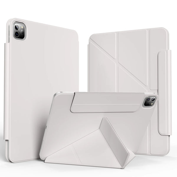 Weiße magnetische Schutzhülle für ein Apple iPad in verschiedenen Formen