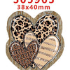 A set of ten faith-themed acrylic hairbows featuring a leopard print and a water ripple effect design.