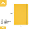 A yellow A5 hardcover lined notebook with a spiral binding and a yellow cover.
