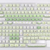 A full set of colorful PBT keycaps for a mechanical keyboard featuring MOG profile and dye-sub cherry compatibility.