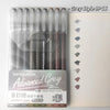 A pack of nine grey style gel pens from Lanquo Advanced Grey featuring smooth ink.