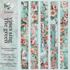 Japanese paper vines with pink and green floral designs for scrapbooking
