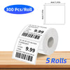 Spule der GE 100 WT STD Halogen-Floodlight-Thermolabels mit Barcode und Mengenangaben