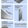 A silver magnetic wireless charging module designed to charge iPads with a fast protocol and efficient heat dissipation.