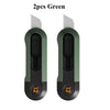 Two green Deli Mini Pocket Knives shown side by side.