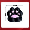 Black 3D printed cat paw phone stand with anti-slip base featuring pink details.