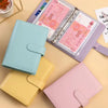 A set of colorful PU leather binders and cash envelopes displayed on a light background.