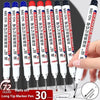 A hand holds a pack of waterproof deep hole marker pens in various colors and sizes.