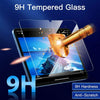 A close-up of a tablet screen showing a golden hammer striking the glass, demonstrating 9H tempered glass hardness and anti-s