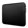 Black slim laptop and tablet protective sleeve briefcase with a zipper closure